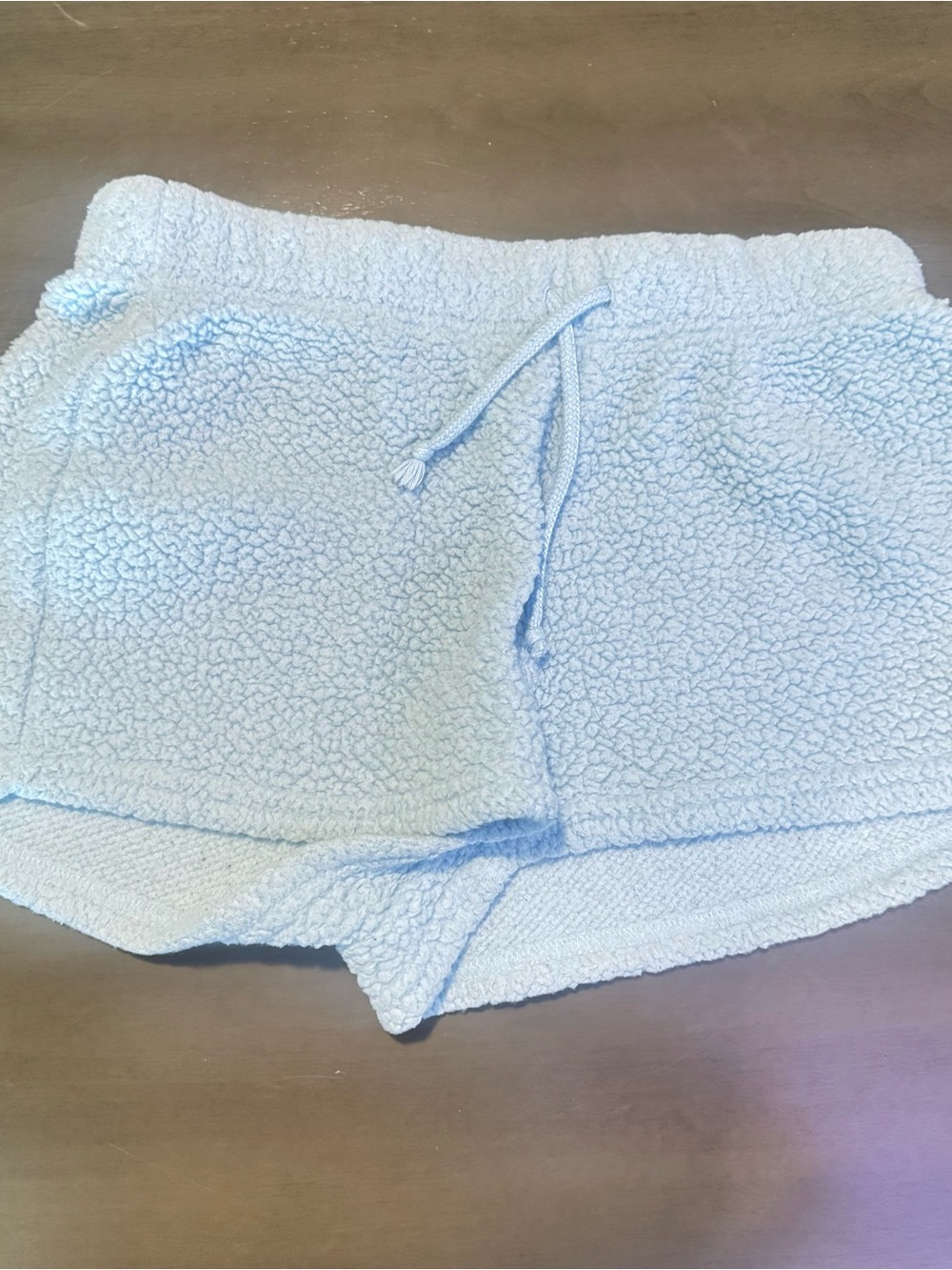 No Boundaries Light Blue Sherpa Lounge Shorts